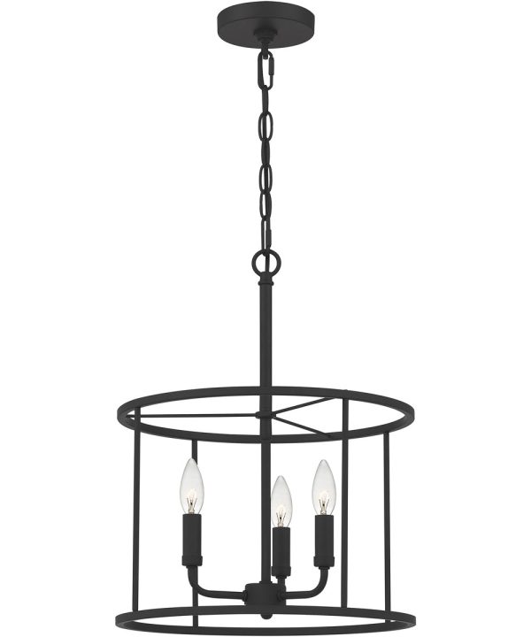 Abner 3-light Pendant Matte Black Online Hot Sale