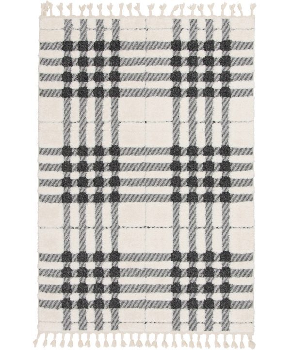 5 x7  Oladon Medium Rug White Black Gray Online now