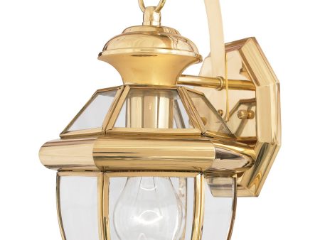 Newbury Small 1-light Outdoor Wall Light Polished Brass For Discount