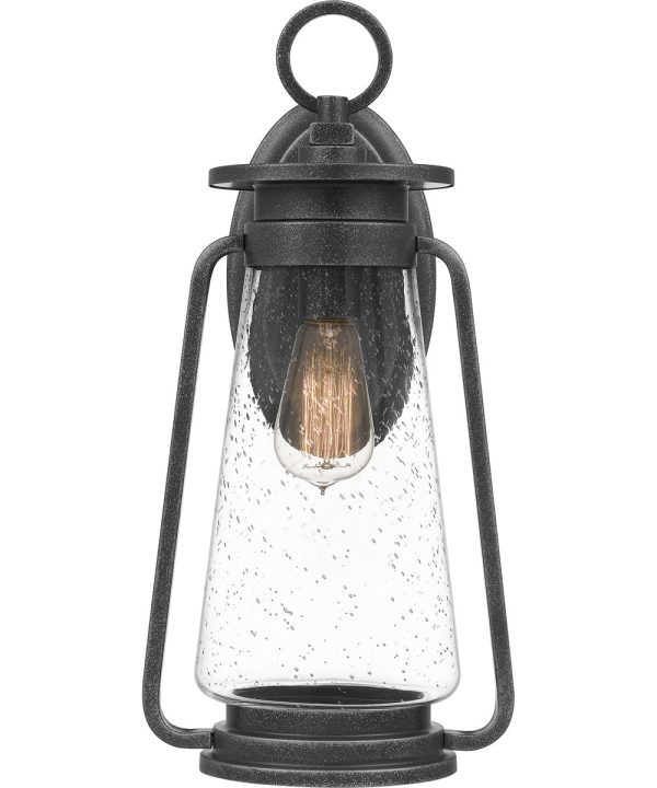 Sutton Large 1-light Outdoor Wall Light Speckled Black Hot on Sale