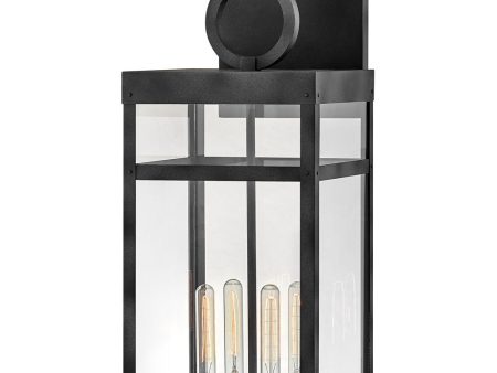 Porter 4-Light Double Extra Large Outdoor Wall Mount Lantern in Aged Zinc Online