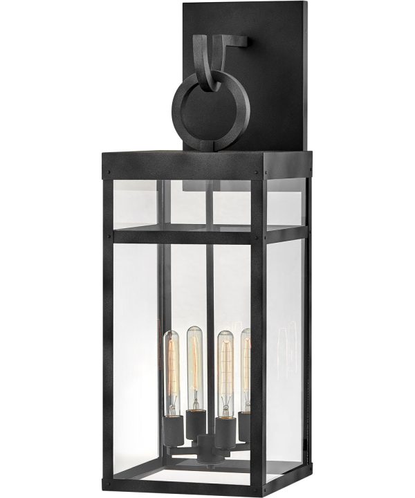 Porter 4-Light Double Extra Large Outdoor Wall Mount Lantern in Aged Zinc Online