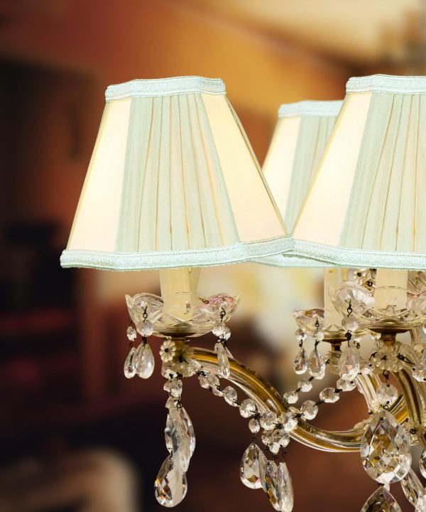 5 W x 5 H Egg Shell Beige Chandelier Clip-On Lampshade Sale