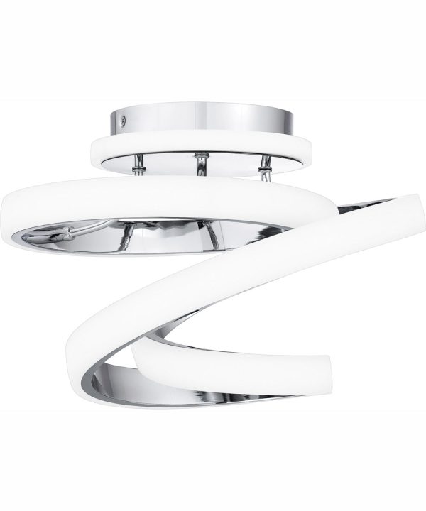 Aviva Medium Semi Flush Mount Polished Chrome For Cheap