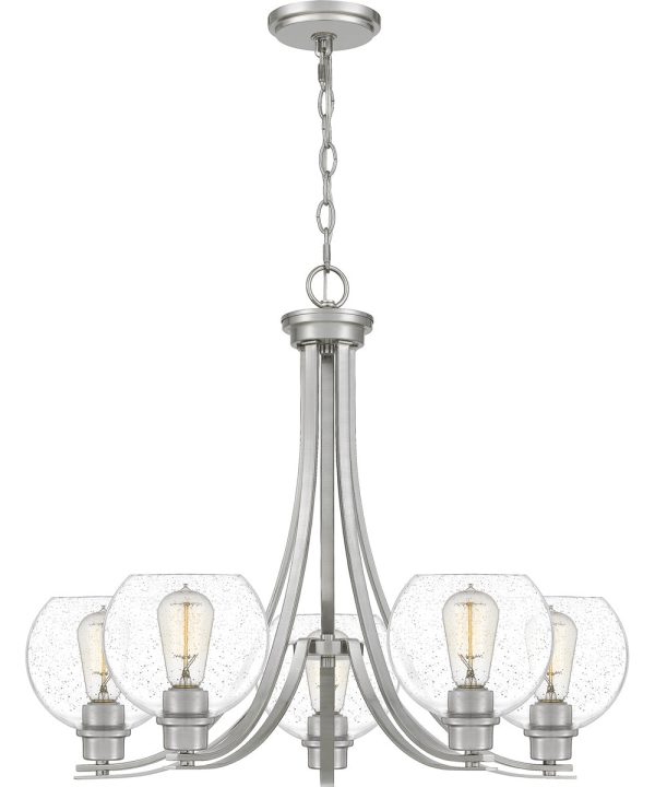 Pruitt 5-light Chandelier Brushed Nickel Fashion