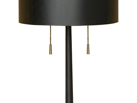 Amadell Metal Table Lamp (1 CN) Black Gold Online now