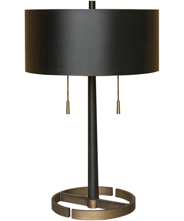 Amadell Metal Table Lamp (1 CN) Black Gold Online now