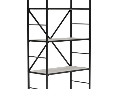 Bayflynn Bookcase White Black Discount