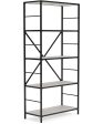 Bayflynn Bookcase White Black Discount