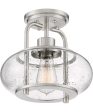 Trilogy Small 1-light Semi Flush Mount Brushed Nickel For Discount