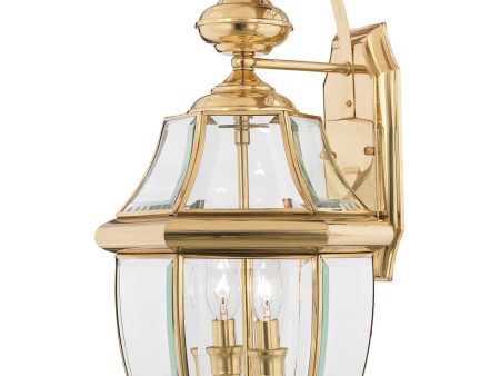 Newbury Large 2-light Outdoor Wall Light Polished Brass Online