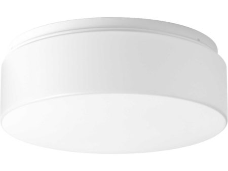 1-Light 11  LED Drum Flush Mount White For Cheap