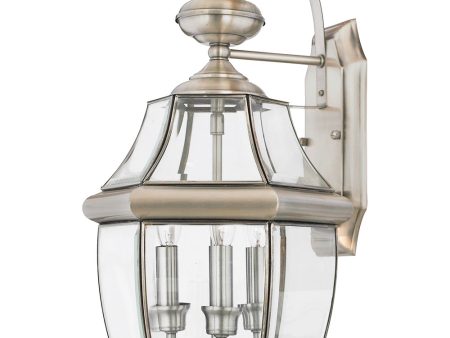 Newbury Large 3-light Outdoor Wall Light Pewter Sale