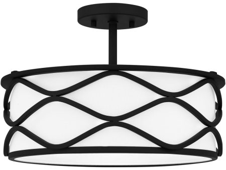 Tallow 3-light Semi Flush Mount Matte Black Online Hot Sale