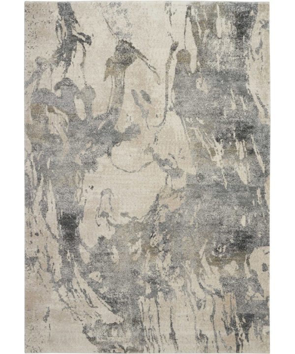 5 x7  Larobin Medium Rug Charcoal Beige Gray on Sale