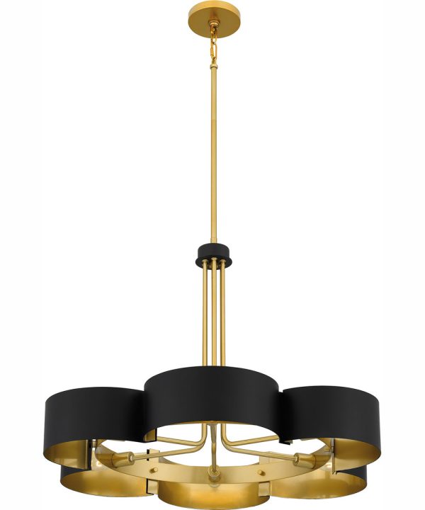 Balsam 6-light Chandelier Matte Black For Sale