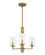 Sunburst 3-light Chandelier Weathered Brass Online