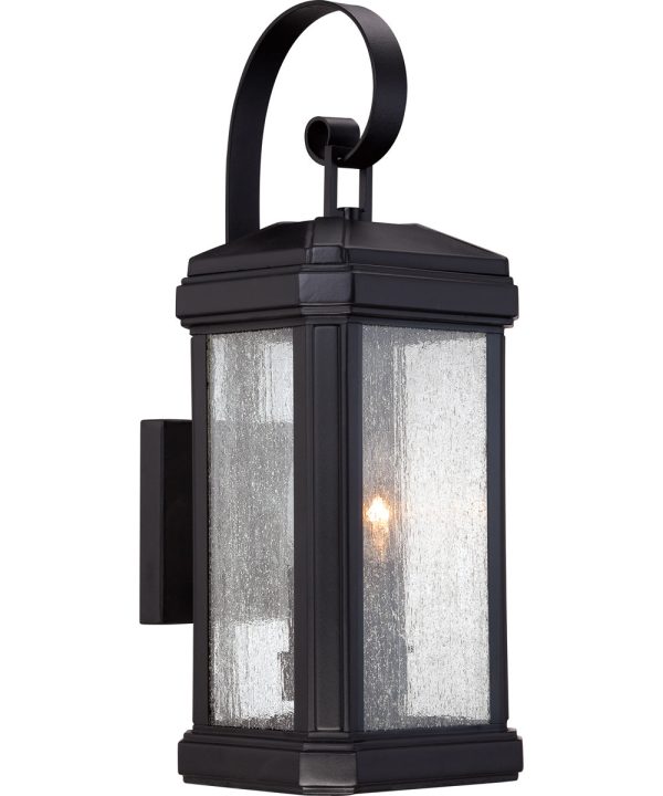 Trumbull Medium 2-light Outdoor Wall Light Mystic Black For Sale