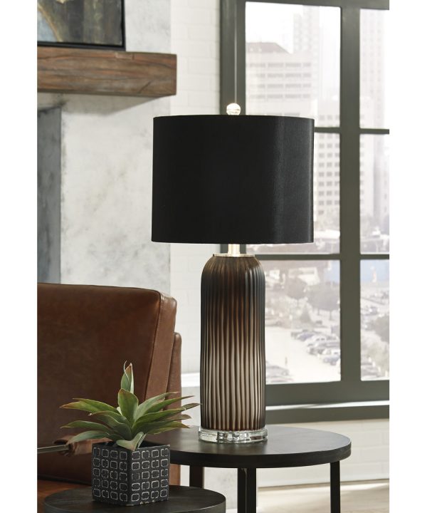 Abaness Glass Table Lamp (2 CN) Black Online Hot Sale