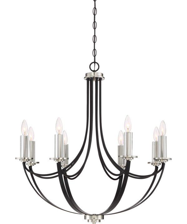 Alana 8-light Chandelier Mystic Black For Discount