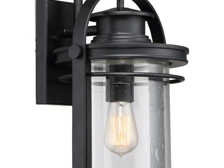 Booker Large 1-light Outdoor Wall Light Mystic Black For Sale