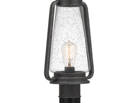 Sutton Large 1-light Outdoor Post Light Speckled Black Online now