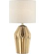 Surrey 1-Light Table Lamp Gold Ceremic Body Fabric Shade Discount