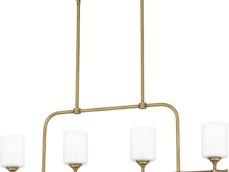 Aria 4-light Island Light Weathered Brass Fashion