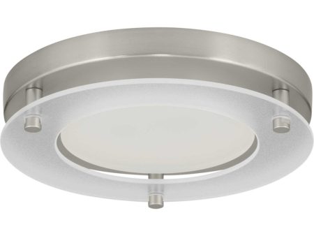 1-Light 7-1 4  LED Decorative Flush Mount Brushed Nickel Fashion