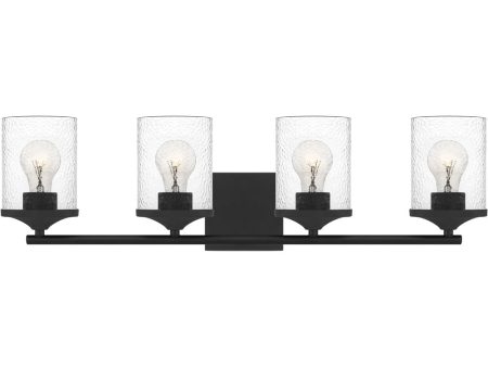 Abner Extra Large 4-light Bath Light Matte Black Fashion