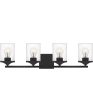 Abner Extra Large 4-light Bath Light Matte Black Fashion