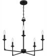 Prescott 5-light Chandelier Matte Black Discount