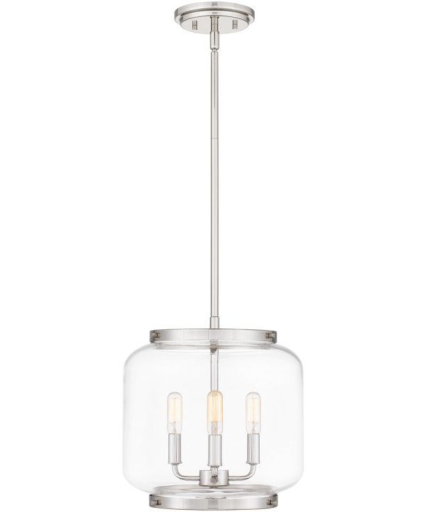 Tapley Small 3-light Mini Pendant Polished Nickel Online Sale