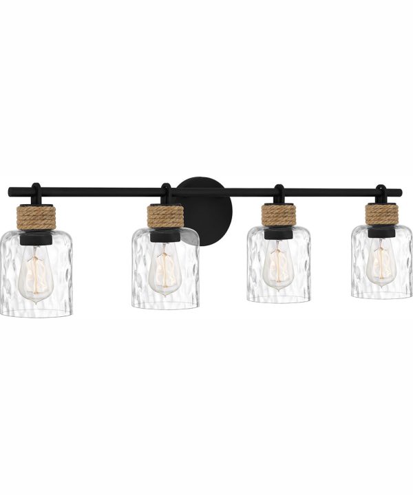 Baltic Extra Large 4-light Bath Light Matte Black Fashion