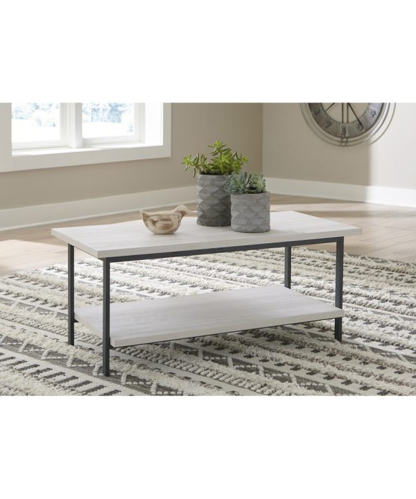 Bayflynn Rectangular Cocktail Table Whitewash For Discount