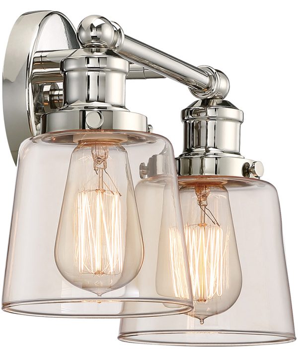 Union Medium 2-light Bath Light Polished Nickel Fashion