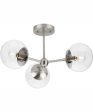 Atwell 3-Light Mid-Century Modern Semi-Flush Mount Brushed Nickel Online