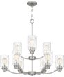 Acacia 9-light Chandelier Brushed Nickel Online now