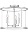 Abner 3-light Semi Flush Mount Polished Chrome Fashion