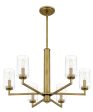 Sunburst 6-light Chandelier Weathered Brass For Cheap