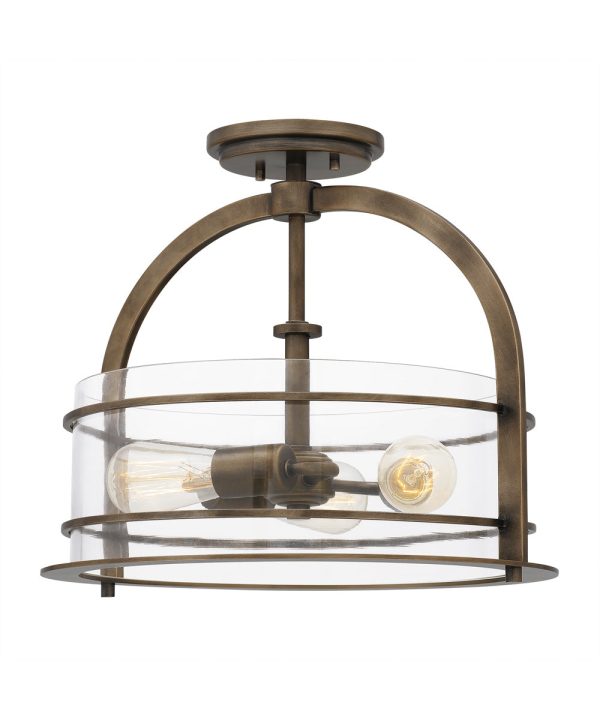 Toscana 3-light Semi Flush Mount Statuary Bronze Sale