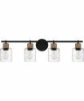 Baltic Extra Large 4-light Bath Light Matte Black Fashion