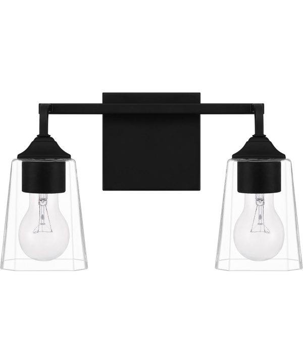 Thoresby Medium 2-light Bath Light Matte Black For Cheap