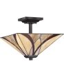 Asheville Medium 2-light Semi Flush Mount Valiant Bronze Fashion