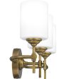 Aria Large 3-light Bath Light Weathered Brass Online now