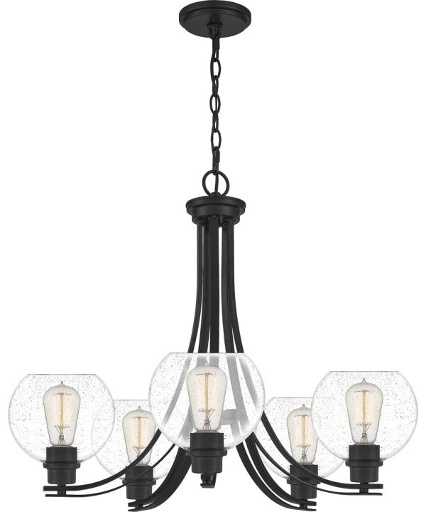 Pruitt 5-light Chandelier Matte Black Discount