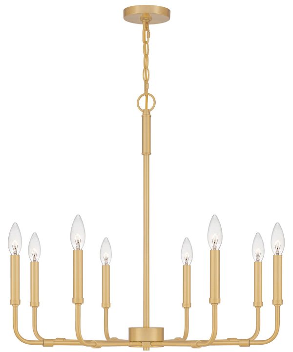 Abner 8-light Chandelier Aged Brass Online Hot Sale