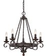 Noble 5-light Chandelier Rustic Black Discount