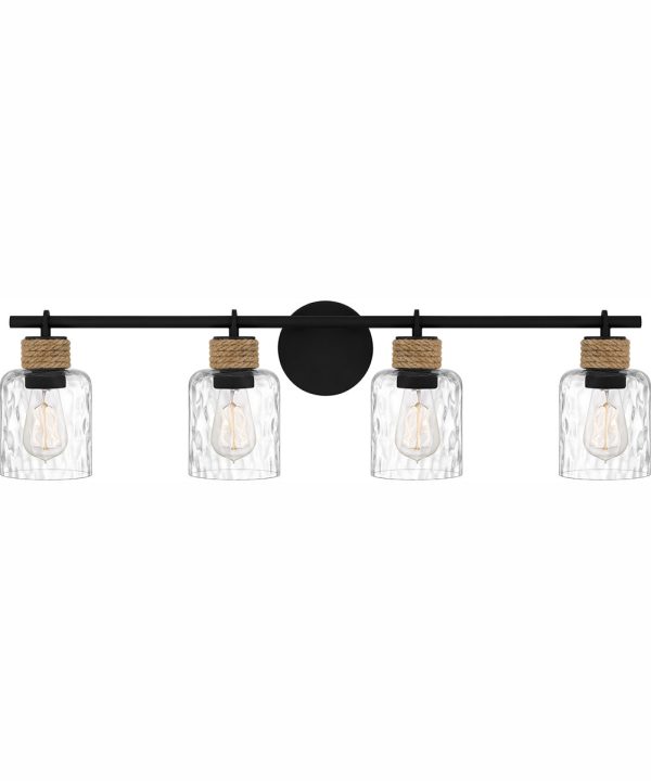 Baltic Extra Large 4-light Bath Light Matte Black Fashion