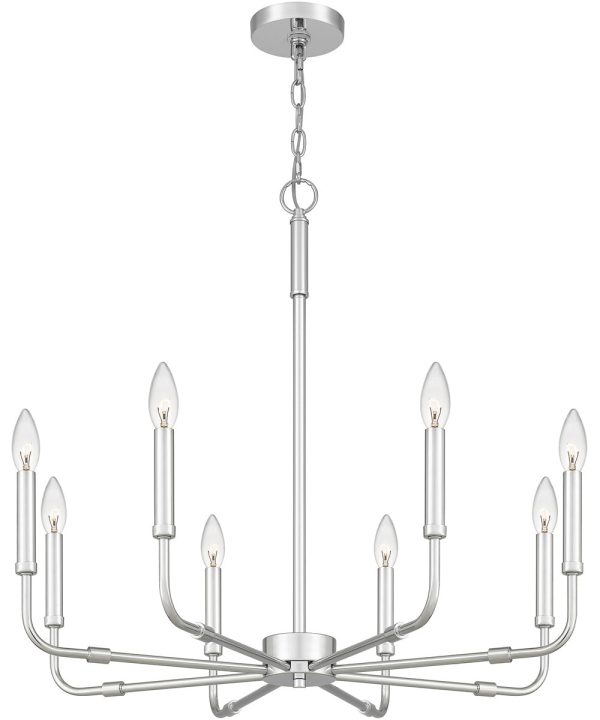 Abner 8-light Chandelier Polished Chrome Fashion